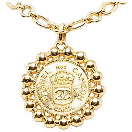 Collier Chanel Rue Cambon Vintage plaqué or Doré