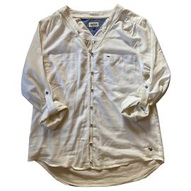 Camisa de algodón blanco denim Tommy Hilfiger Blanco