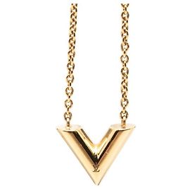 Colar com pingente Louis Vuitton Essential V Chain Dourado