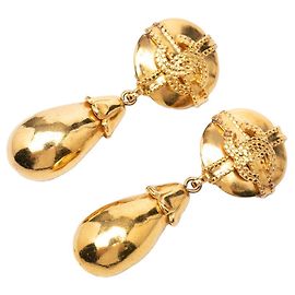 Orecchini a clip Chanel Coco Mark placcati oro D'oro
