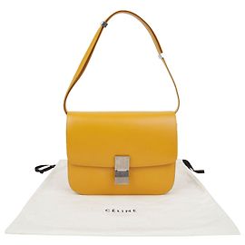 Céline Borsa a Spalla Classic Box Medium Giallo