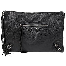 Balenciaga Embrayage Classic Motor Noir