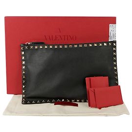 Valentino Garavani Clutch Rockstud Nero