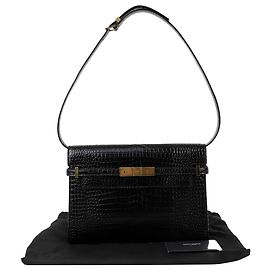 Saint Laurent Borsa a Spalla Manhattan Medium Nero
