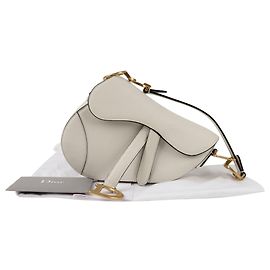 Dior Mini bolsa de ombro Saddle Branco