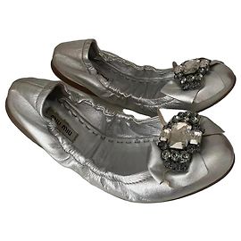 Miu Miu Manoletinas Plata