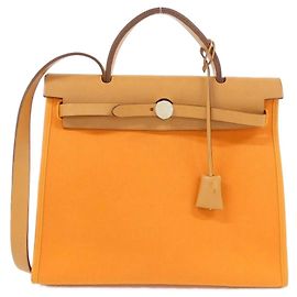 Hermès Bolsa Hermes Herbag Zip PM Outro Laranja