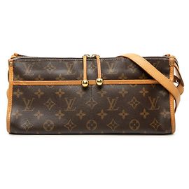 Sac bandoulière long Louis Vuitton Monogram Popincourt Marron