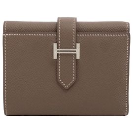 Hermès Cartera Compacta Combinada Bearn Hermes W Stamp 2024 Gris pardo
