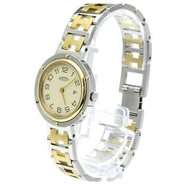 Reloj Hermès Clipper Quartz de acero inoxidable con metal chapado 31 Otro