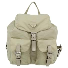 Prada Re-nylon nylon MM Backpack Beige