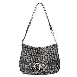 Dior Saco de ombro Saddle em lona e couro Monograma