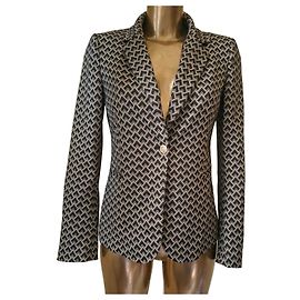 Liu.Jo Slim Fit Jacquard Blazer Liu Jo Gr. 40 Neu Beige Dunkelbraun