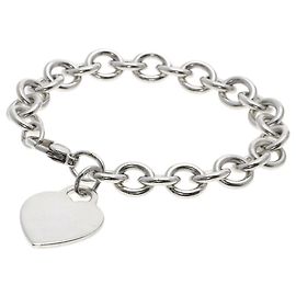 Pulseira de berloques em prata Tiffany & Co. com pingente de coração Outro