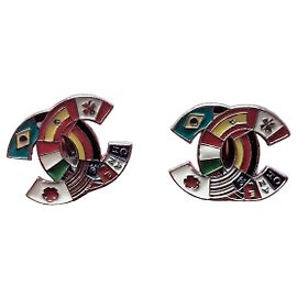 Chanel CC CLIPS DRAPEAUX Multicolore