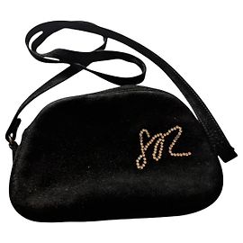 Sonia Rykiel Borsa a Tracolla in Nubuck Nero Nero