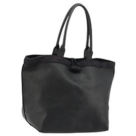 Borsa Tote SAINT LAURENT in pelle nera Auth 177563A Nero