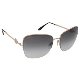 Bulgari Óculos de sol BVLGARI metal Brown Auth BA12489A Marrom