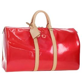 LOUIS VUITTON Sac Boston Monogram Vernis Mercer Fusha Pink LV Auth 177997SAV Autre