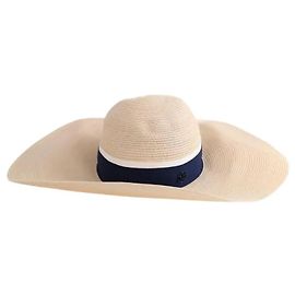 Maison Michel Wicker Hat Beige Size M Beige