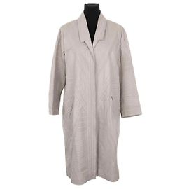 Veste en cuir grise Maison Ullens Gris