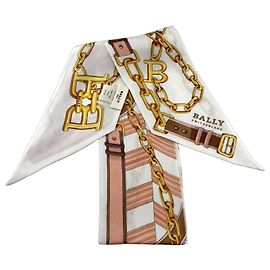 Sciarpa in seta Bally edizione heritage e catena dorata Multicolore