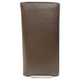 Portefeuille pliable Louis Vuitton Portefeuille Brazza Glacier Marron