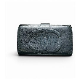 Chanel Coco Mark Bi-fold Wallet Black