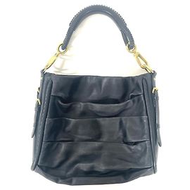 Borsa a tracolla in pelle nera Christian Dior Nero