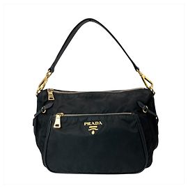Borsa a tracolla in nylon Prada Nero