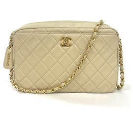 Borsa a Spalla Chanel Matelassé Chain Beige