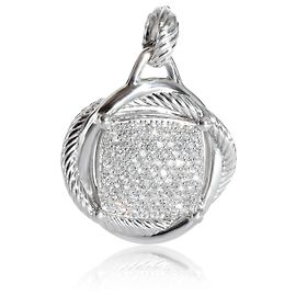 David Yurman Sterling Silver Diamond Large Infinity Pendant Other