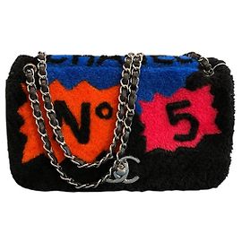 Borsa flap Chanel No. 5 Pop Art 2014 in patchwork di pelle di pecora e agnello Altro