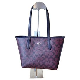 Coach Sac Cabas Signature Monogramme - Bordeaux Bordeaux Marron foncé