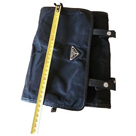 Prada Necessaire em nylon e couro preto Preto