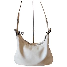 Gucci Bolsa de Ombro em Couro Bege Bege