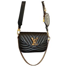Sac Louis Vuitton New Wave en cuir noir Noir