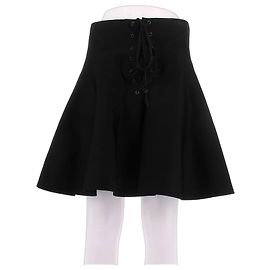 Alaïa Rock mit Spitze Schwarz Schwarz