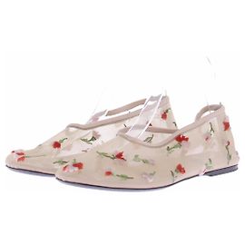 Ballerines à fleurs Khaite blanches en tissu Taille 38 Blanc