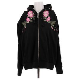 Gucci Sweatshirt noir brodé à capuche Noir