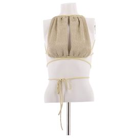 Autre Marque Rock und Bikini-Oberteil in Gold Golden