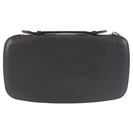 Louis Vuitton Taiga Atoll Black Leather Long Wallet Black