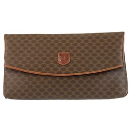 Céline Bolso de mano CELINE Vintage Macadam Marrón Castaño