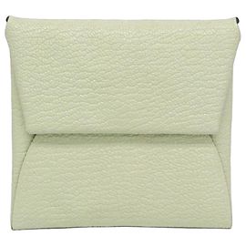 Hermès Portafoglio monete Hermes Bastia Verso Verde chiaro Blu chiaro