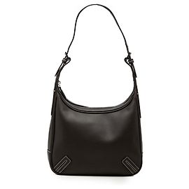 Bolsa de ombro em couro marrom Burberry Marrom Castanho escuro