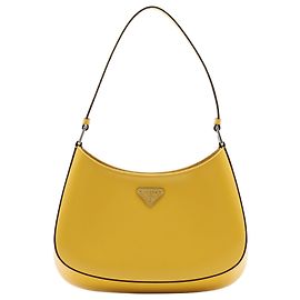 Borsa a tracolla Cleo in pelle spazzolata gialla Prada Giallo