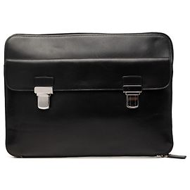 Saint Laurent Black Leather Clutch Black