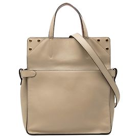 Borsa satchel Fendi Beige Vitello Grace e scamosciato Beige