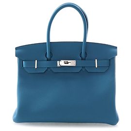 Hermès Blue Togo Birkin Retourne 30 Azul