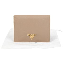 Prada Geldbörse mit Metall-Logo Weiß